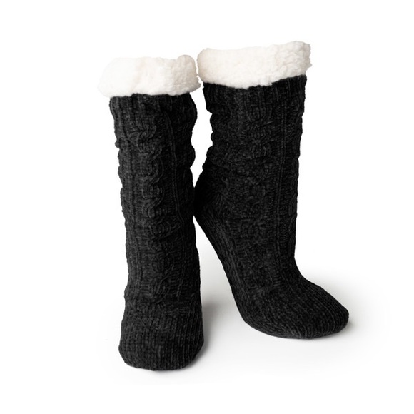 Britt’s Knits Accessories - New Britt’s Knits beyond soft slipper socks in the color black
